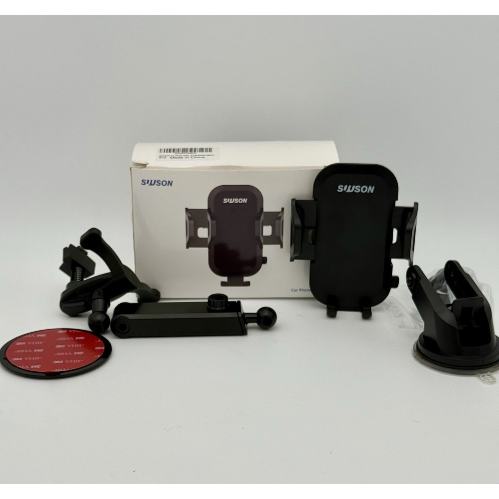 SUUSON Upgraded 3-in-1 Car Phone Mount Dashboard Windshield Vent Holder